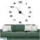 Stick-on wall clock large 80 120cm black 12 digits image 2