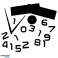 Stick-on wall clock large 80 120cm black 12 digits image 3