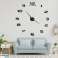 Stick-on wall clock large 80 120cm black 12 digits image 4