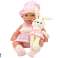 Poupée bébé dans un Carrier Bunny Plaid Outfit Rose photo 2