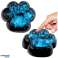Squishy Kat Sensorische Anti-Stress Squishy Zwart Blauw Glitter foto 1