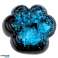 Squishy Kat Sensorische Anti-Stress Squishy Zwart Blauw Glitter foto 3