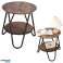 Runder Couchtisch mit zusätzlicher Ablage Industrial Vintage 40x42cm Bild 1