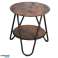 Runder Couchtisch mit zusätzlicher Ablage Industrial Vintage 40x42cm Bild 2