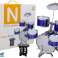 Grande batterie avec chaise, 5 tambours et cymbales bleues photo 1