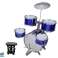 Grande batterie avec chaise, 5 tambours et cymbales bleues photo 2