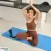 Yogamatte für Übungen 183x61 cm  Dicke 6 mm  TPE Material  blau  REBEL ACTIVE Bild 4