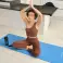 Yogamatte für Übungen 183x61 cm  Dicke 6 mm  TPE Material  blau  REBEL ACTIVE Bild 5