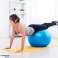 Rehabilitační gymnastický míč 75 cm s ruční pumpou. modrá barva. REBEL ACTIVE fotka 3