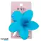 Cierre de pinza para el pelo XL flor OMBRE azul mate 7,5 x 8cm SP401 fotografía 4