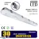 Kit: 1x hermetische LED-Lampenleuchte IP65 1 Seite 2x LED-Leuchtstofflampe 120cm 18W T8 6000K 1 Seite kalt Bild 1