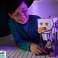 Set mit Minecraft-Figur, die Ghast mit Projektil angreift Bild 5