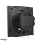 Maclean touch light switch single staircase cross glass black with round backlight button 86x86mm MCE710B image 4
