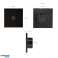 Maclean touch light switch single staircase cross glass black with round backlight button 86x86mm MCE710B image 6