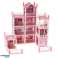 Leļļu namiņš Villa Pink DIY 4 Tiers Mēbeles 61cm attēls 1