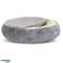Shaggy Fluffy Pet Bed with Canopy Light Gray 60 cm Diameter image 3