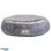 Shaggy Fluffy Pet Bed with Canopy Light Gray 60 cm Diameter image 4