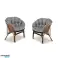 Gartenmöbel-Set Grau 190x40cm 2 Kissen 122x40cm Bild 1