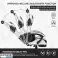 PANDA swivel gaming chair with footrest and massager KIDS ZONE KO34 image 3
