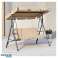 3-Sitzer-Gartenschaukel mit Baldachin und 2 Kissen, beige HO01K Bild 1