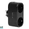 72 078# Smart socket double controlled wifi tuya black image 3