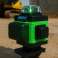 LASER LEVEL CROSS LINE LASER GRØN SELVNIVELLERENDE 4D 360 2 BATTERIER billede 2