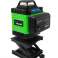 LASER LEVEL CROSS LINE LASER GRØN SELVNIVELLERENDE 4D 360 2 BATTERIER billede 3