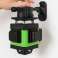 LASER LEVEL CROSS LINE LASER GRØN SELVNIVELLERENDE 4D 360 2 BATTERIER billede 4