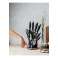 Oliver Voltz OV51633K9G, Knife set 8 pcs., with Acrylic Stand with rotating Base, Black/Silver image 6