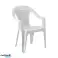 Silla de plástico con y sin reposabrazos, disponible en verde y blanco fotografía 1