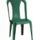 Silla de plástico con y sin reposabrazos, disponible en verde y blanco fotografía 2