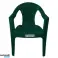 Silla de plástico con y sin reposabrazos, disponible en verde y blanco fotografía 4