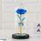 AG776B ROSA ETERNA EM AZUL DE VIDRO LED foto 3