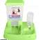 AG808B 2in1 GREEN FOOD AND WATER DISPENSER image 1