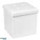 CA20C FOLDING POUF 38X38X38 LEATHER WHITE image 1