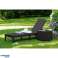 Adjustable garden lounger Jaipur Sun Lounger brown image 1