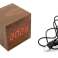 ZG2D LED UR I TRÆ 3 CUBE FUNKTIONER billede 1