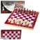 Wooden Game Set 3in1 Chess Backgammon Checkers Folding Board 30x30cm image 1