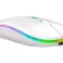 AK211B Mouse fără fir rgb alb fotografia 2