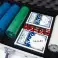 SET DE POKER PROFESSIONNEL – 500 JETONS DANS UN BOÎTIER EN ALUMINIUM + DIPS + JEUX DE CARTES + JETON DU CROUPIER photo 1