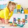 BLOCS MAGNÉTIQUES – PISTE DE BILLE 3D POUR LA CONSTRUCTION – 54 PIÈCES + INSTRUCTIONS + AUTOCOLLANTS – JOUET ÉDUCATIF 3+ photo 3
