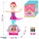 POUPÉE BALLERINE SIRÈNE INTERACTIVE – MANÈGES, JOUE DE LA MUSIQUE, PROJECTEUR, SOCLE LUMINEUX – BOÎTE À MUSIQUE POUR ENFANTS 3+ photo 1