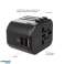 Maclean utazási adapter. USB hálózati adapter. 2xUSB 2.4A USB C PD 20W. 8A biztosíték. Gyors és gyors töltés. 200 ország szerte a világon. MCE kép 6