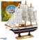 Sammlermodell Dekoratives Segelschiff Schwarz-Weiß 21x21cm Bild 1