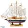 Sammlermodell Dekoratives Segelschiff Schwarz-Weiß 21x21cm Bild 3
