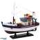 Modèle de collection bateau décoratif cotre de pêche équipé 37x34cm photo 1