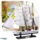 Maquette de collection décorative bateau à voile frégate blanche 49x43cm photo 1