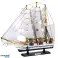 Maquette de collection décorative bateau à voile frégate blanche 49x43cm photo 2