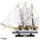 Maquette de collection décorative bateau à voile frégate blanche 49x43cm photo 3