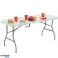 Table pliante avec serrure Table de banquet pour traiteur Blanc 180 x 74 cm photo 2